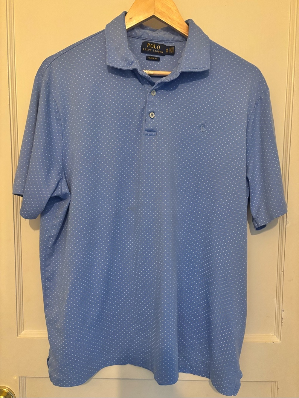 Polo by Ralph Lauren Light Blue Microdot Performance Polo